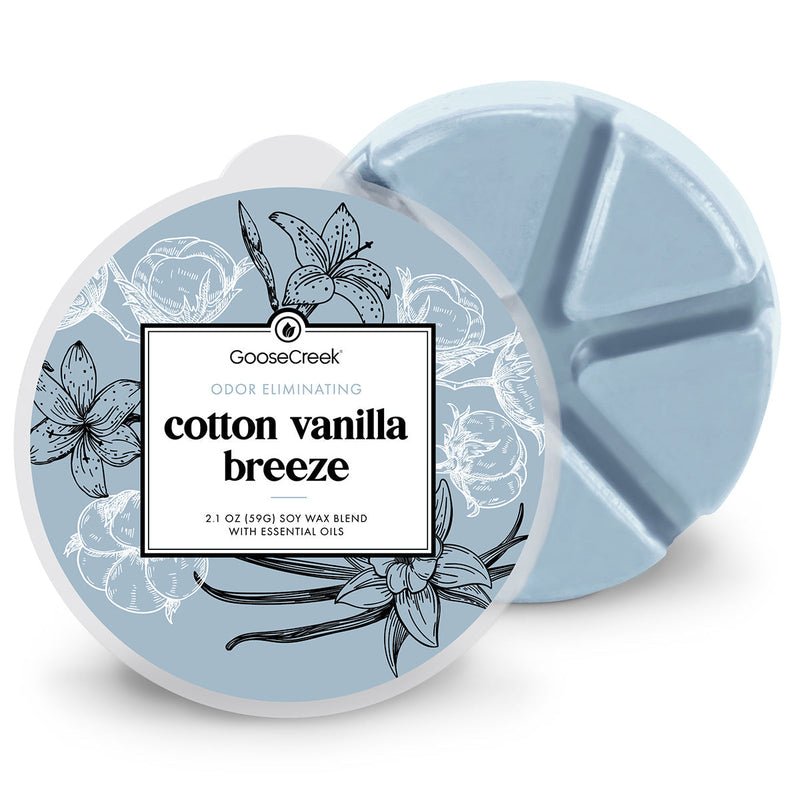 Cotton Vanilla Breeze Odor Eliminating Wax Melt Drop 9-0056