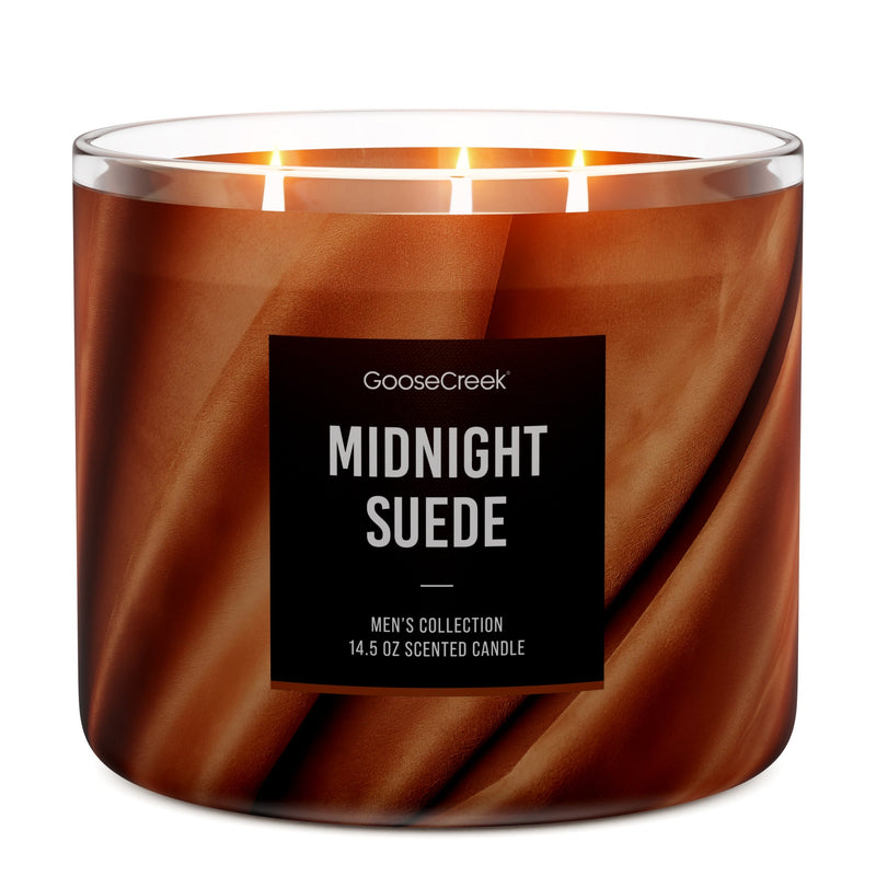 Midnight Suede 3-Wick Candle Drop 9-0616
